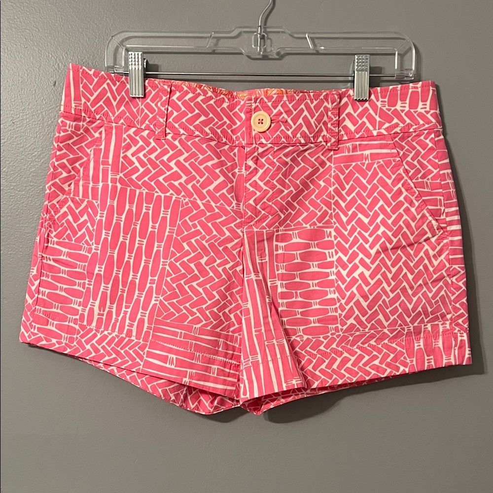 Lilly Pulitzer Vibrant Pink and White Shorts